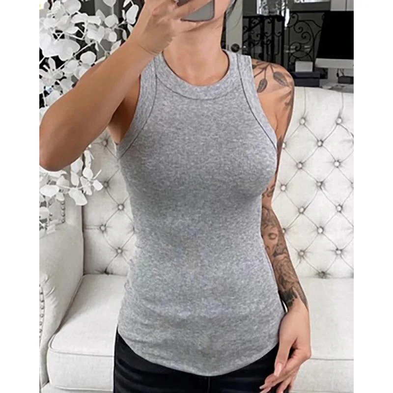 R&B | Klassisches Körpergefühl Damen Ripp-Tanktop - Image 8