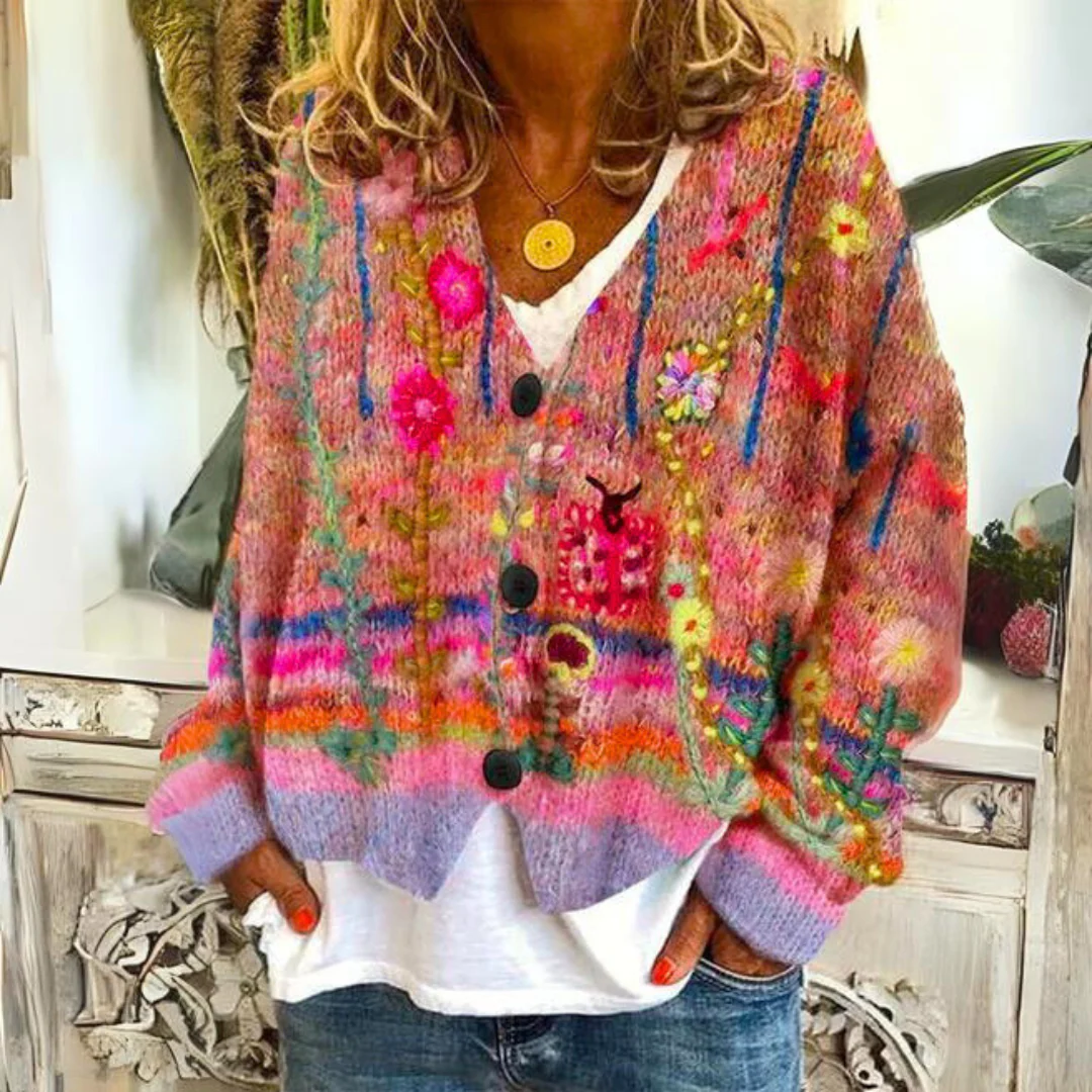 R&B | Luxuriöse Bedruckte Strickjacke - Image 3
