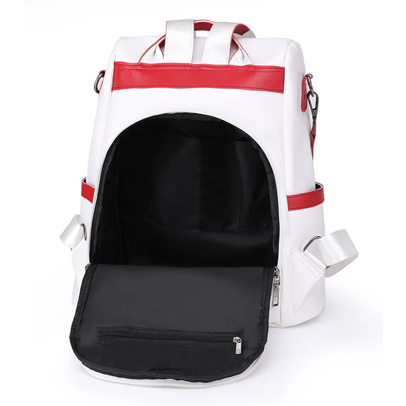 R&B | Luxus Damen Reise Schwarz Rot Weiß Rucksack - Image 2