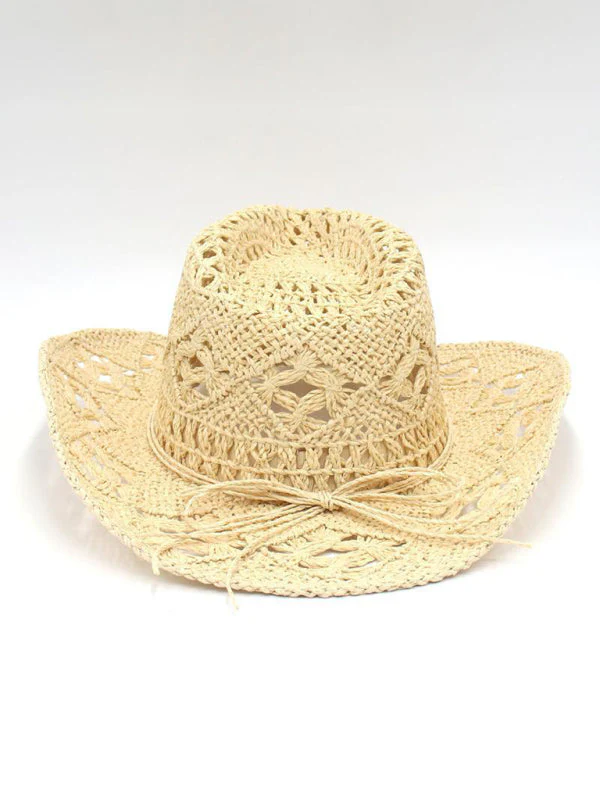 R&B | Neuer Hohler Cowboyhut, Handgestrickter Strohhut, Jazzhut mit Erhöhtem Rand - Image 5