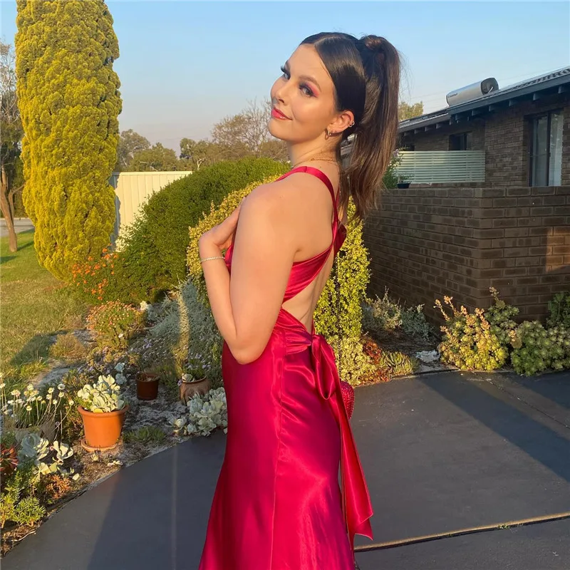 R&B | Schleife Rückenfrei Abend Maxi Kleid - Image 11