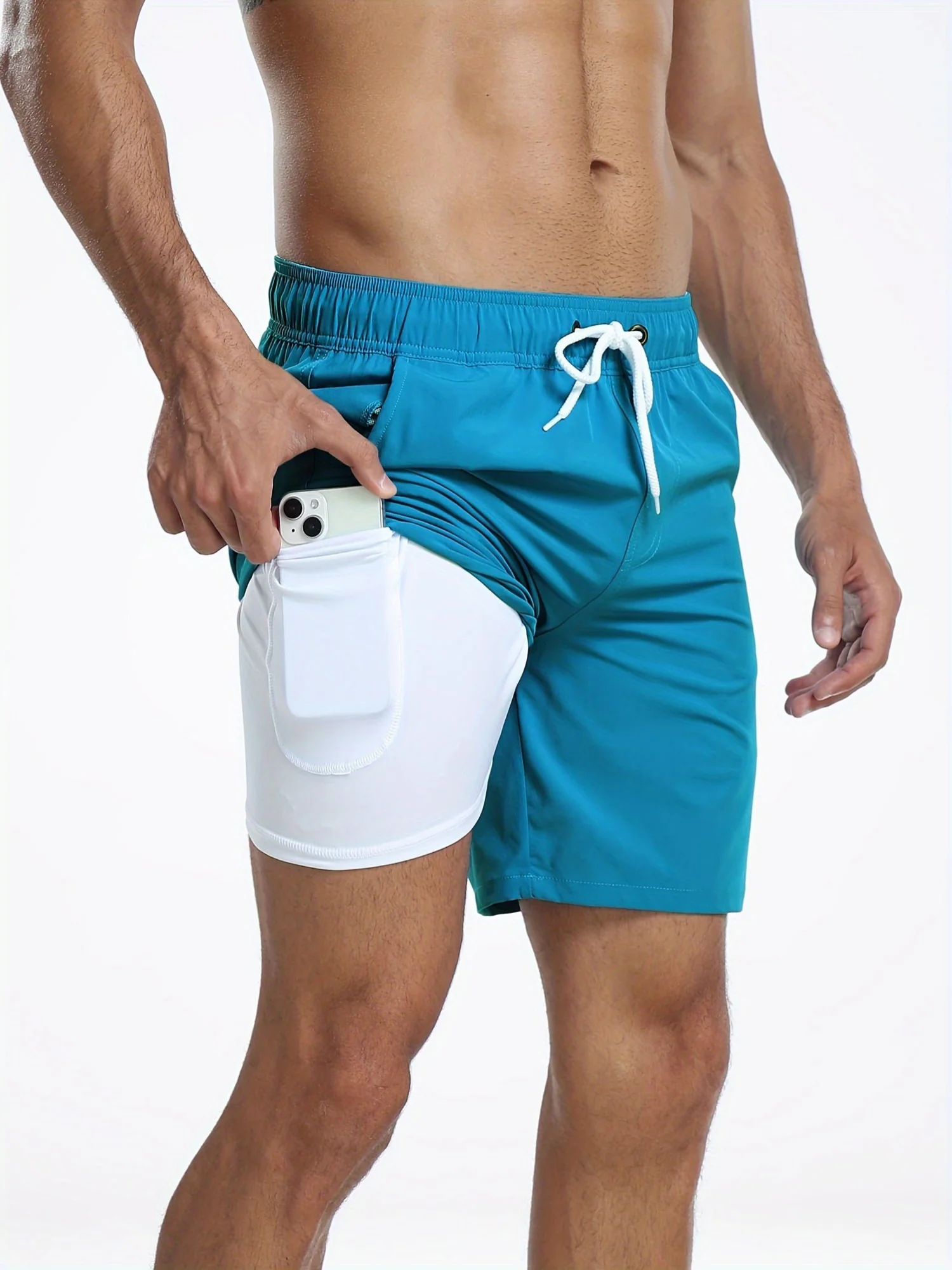 R&B | Schnell Trocknende Herren Badehose Doppelschicht Design - Image 10