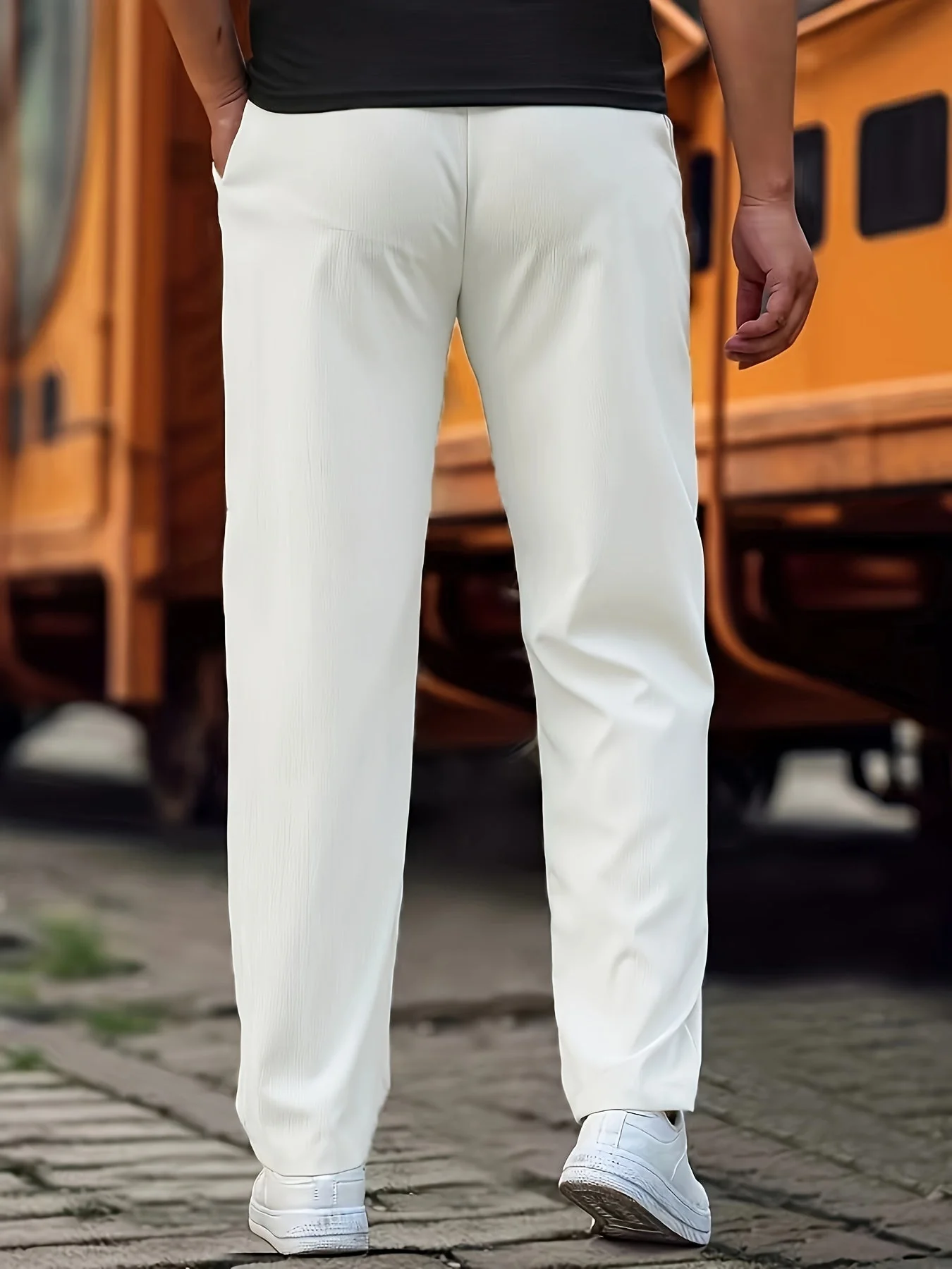 R&B | Stilvolle Kordelzug Athletische Hosen mit Taschen für Herren - Image 3