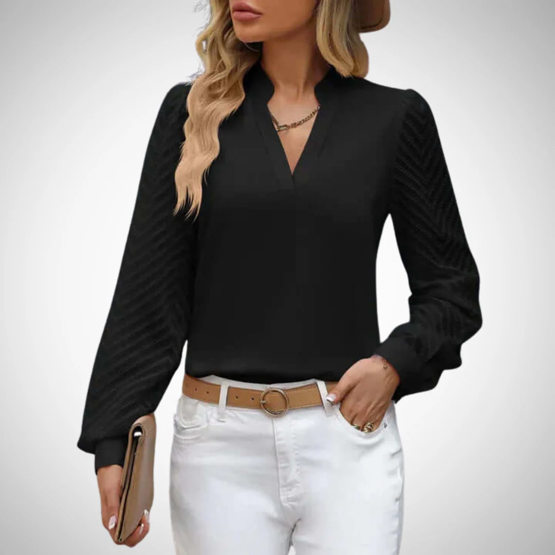 R&B | V-Ausschnitt Chiffon Top - Image 3