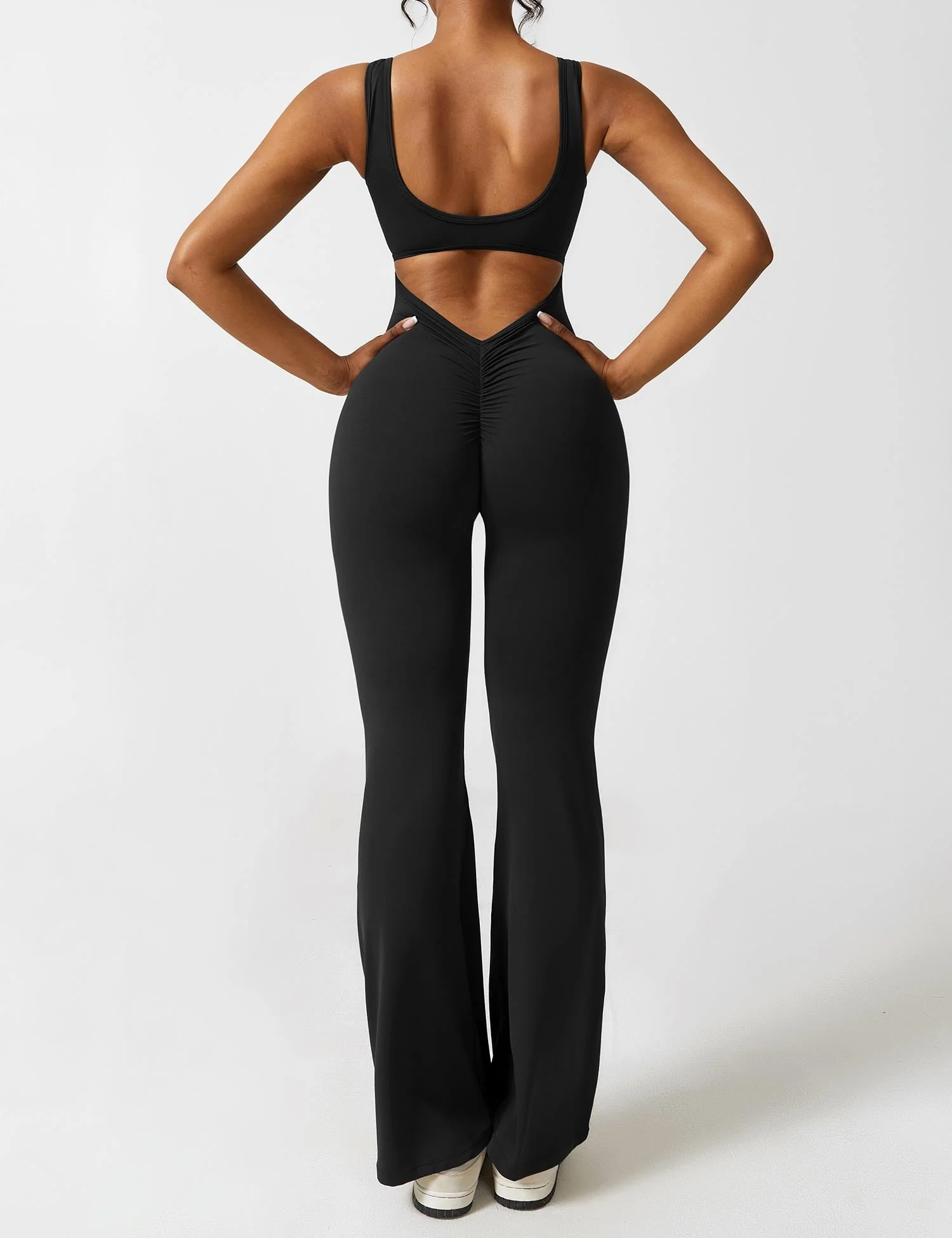 R&B | V-Rücken Auslaufender Jumpsuit - Image 43