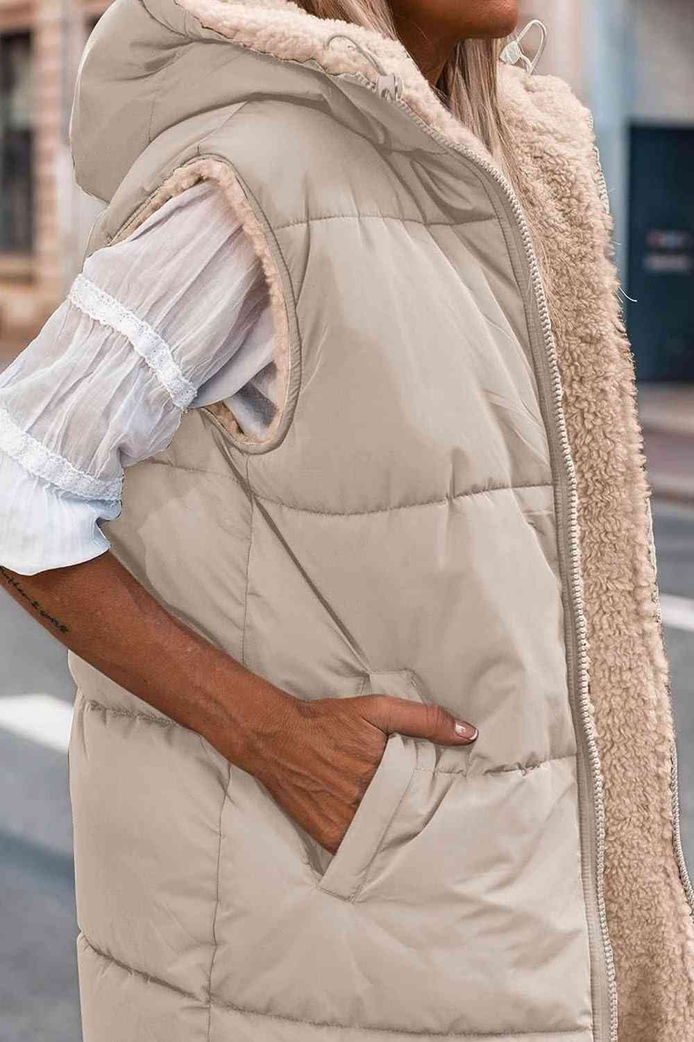 R&B | Zip-Up Longline Kapuzenweste - Image 9