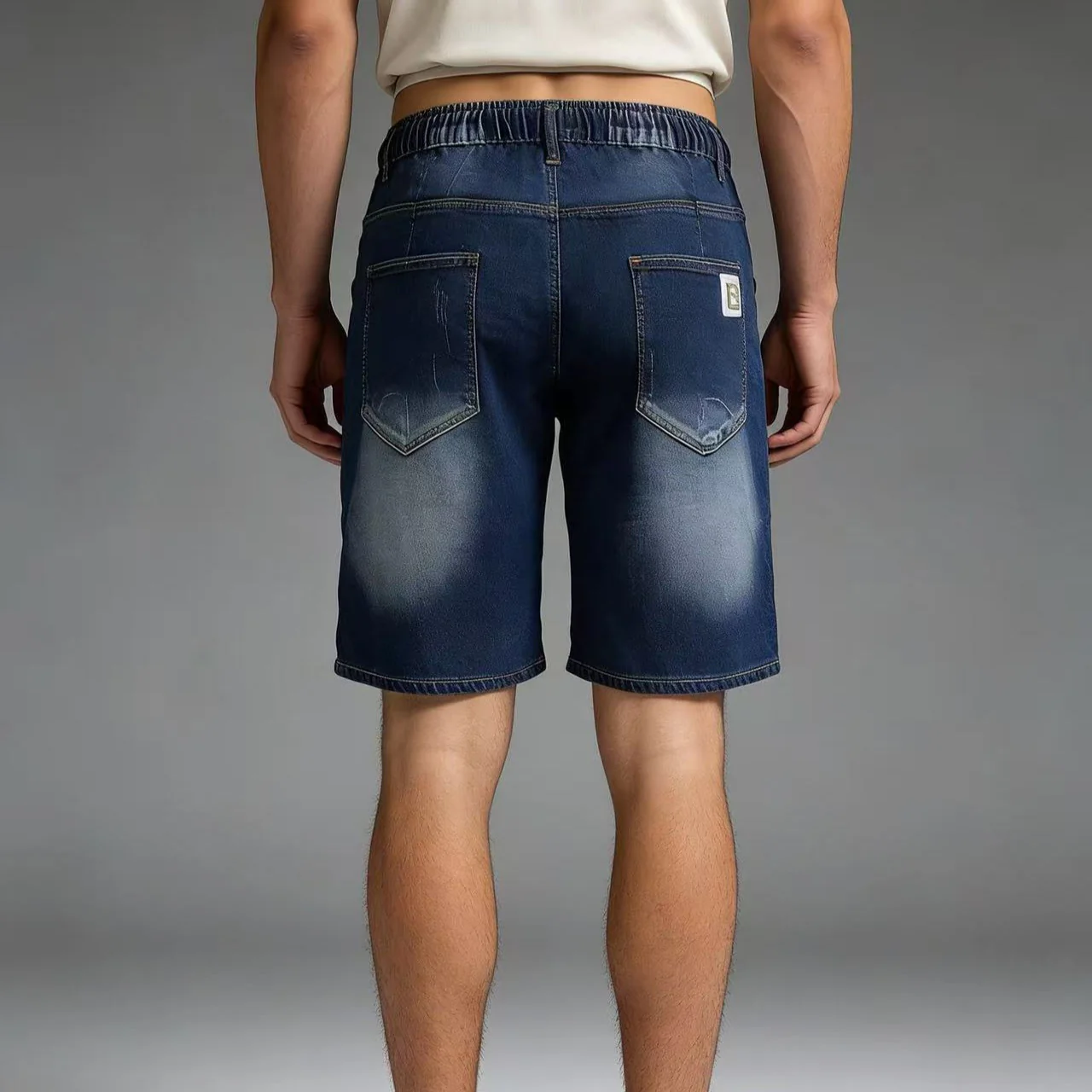 Herren bequeme Denim-Shorts mit elastischem Bund und lässigem Design R&B - Image 4
