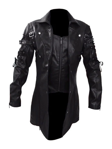 Herren Designer Bikerjacke mit asymmetrischem Reißverschluss - Image 6