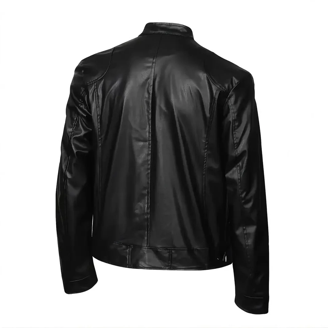 Herren elegante Kunstlederjacke mit modernem Design R&B - Image 2
