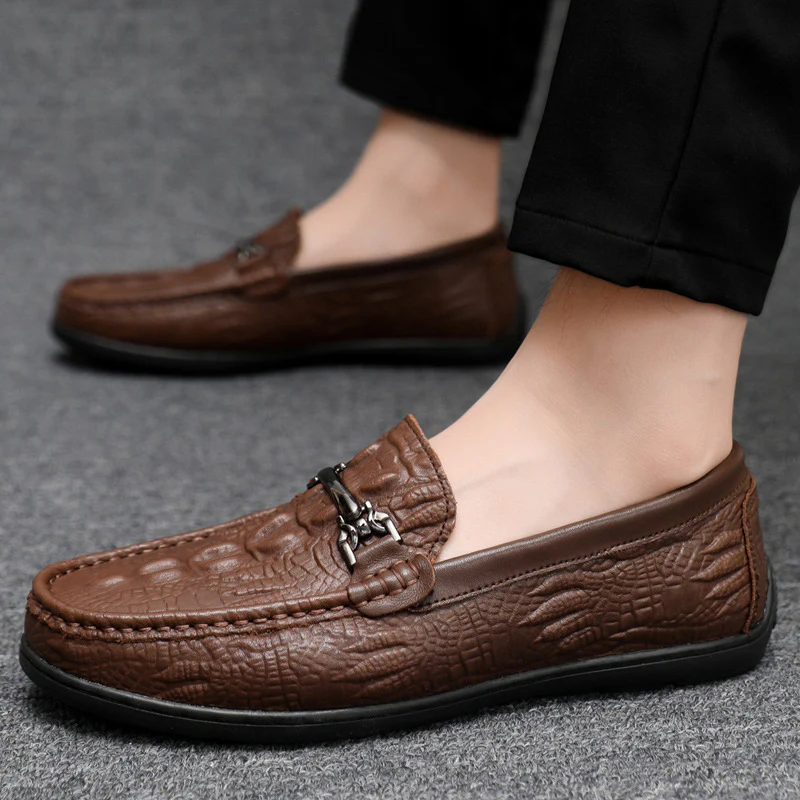 Herren elegante Mokassins im modernen Krokodil-Look R&B - Image 4
