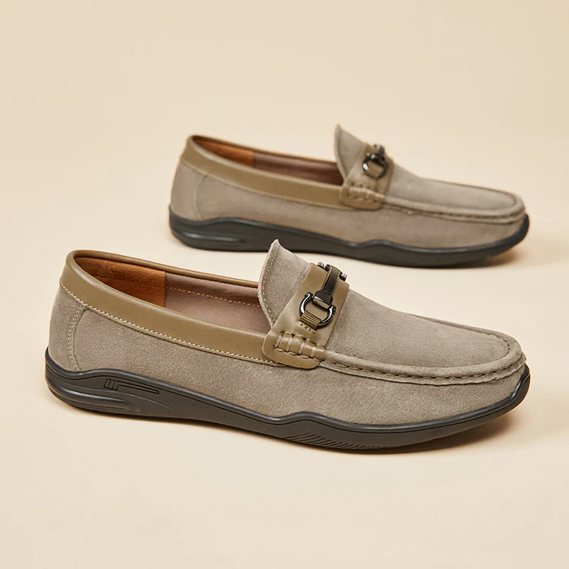 Herren Elegante Mokassins mit hochwertigem Wildleder und dezenter Schnalle R&B - Image 6