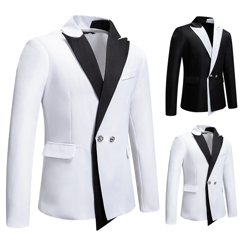 Herren Eleganter Smoking-Blazer mit kontrastreichem Revers R&B - Image 3