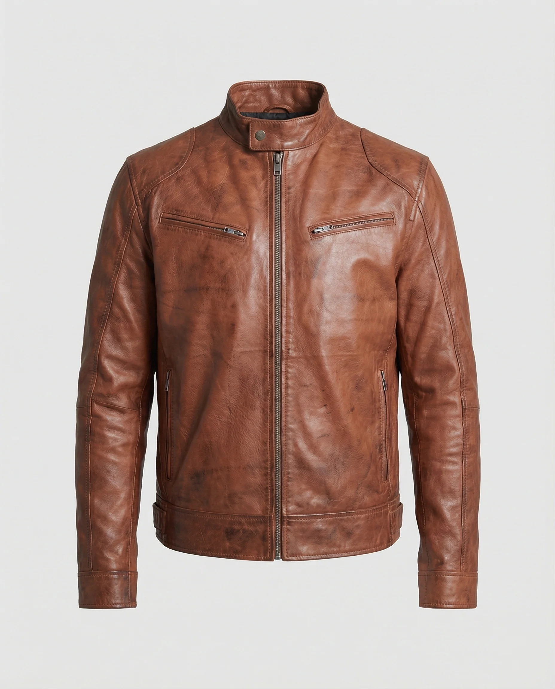 Herren Hochwertige Echtlederjacke - Image 5