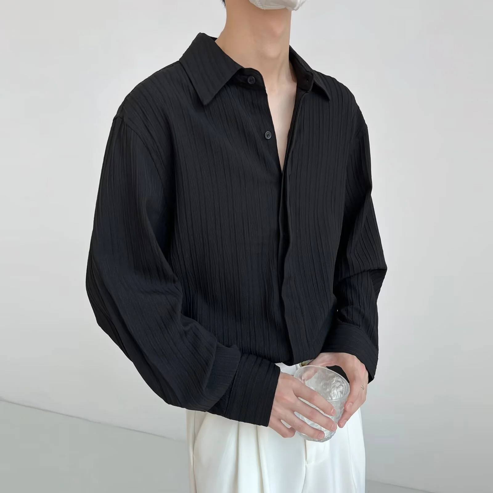 Herren Langarmhemd mit feiner Struktur und modernem Schnitt R&B - Image 6