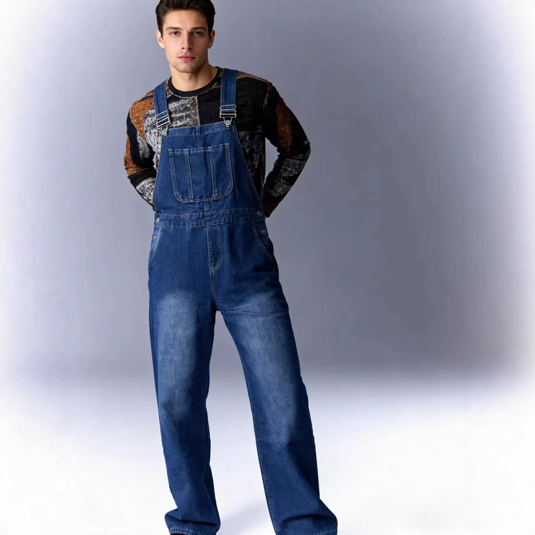Herren Lässige Baumwoll-Latzhose R&B - Image 4