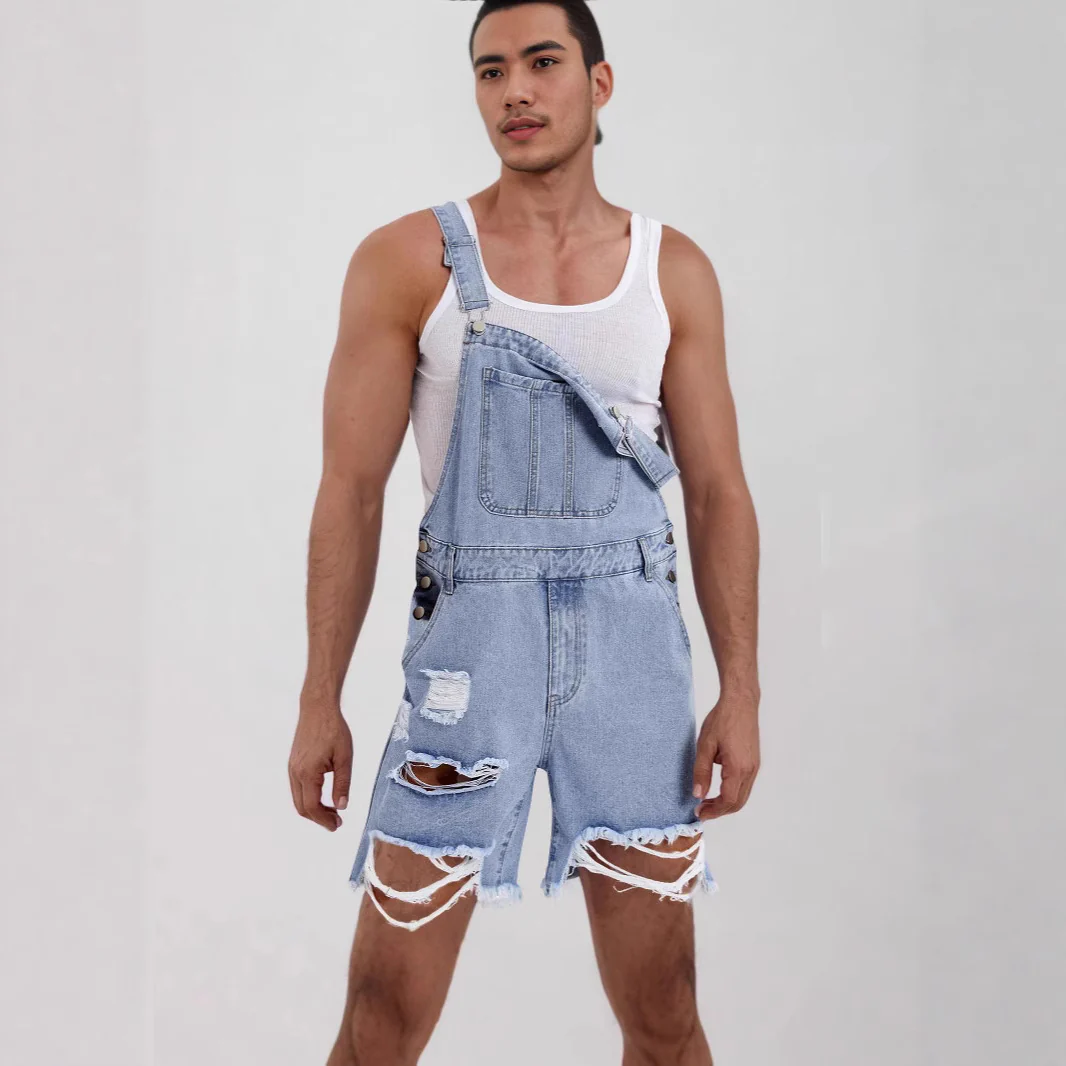 Herren Lässige Jeans-Latzhose R&B - Image 3