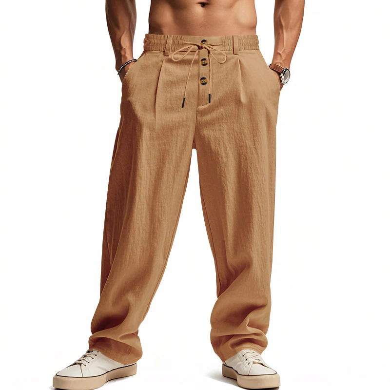 Herren Leinenhose mit Atmungsaktiv & Verstellbarer Kordelzug | R&B - Image 5