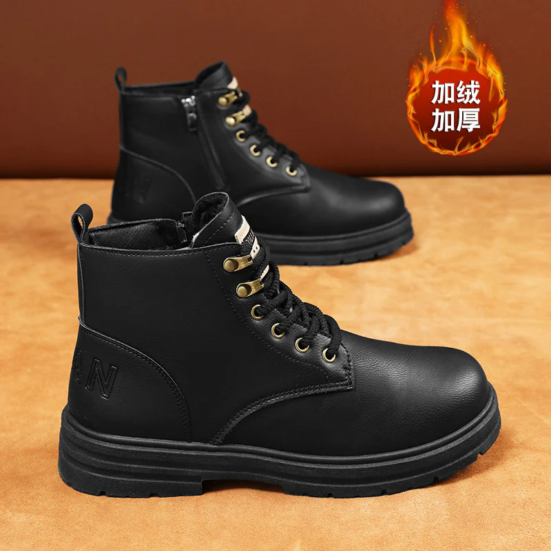 Herren Lederboots mit rutschfester Sohle und modischem Design R&B - Image 2
