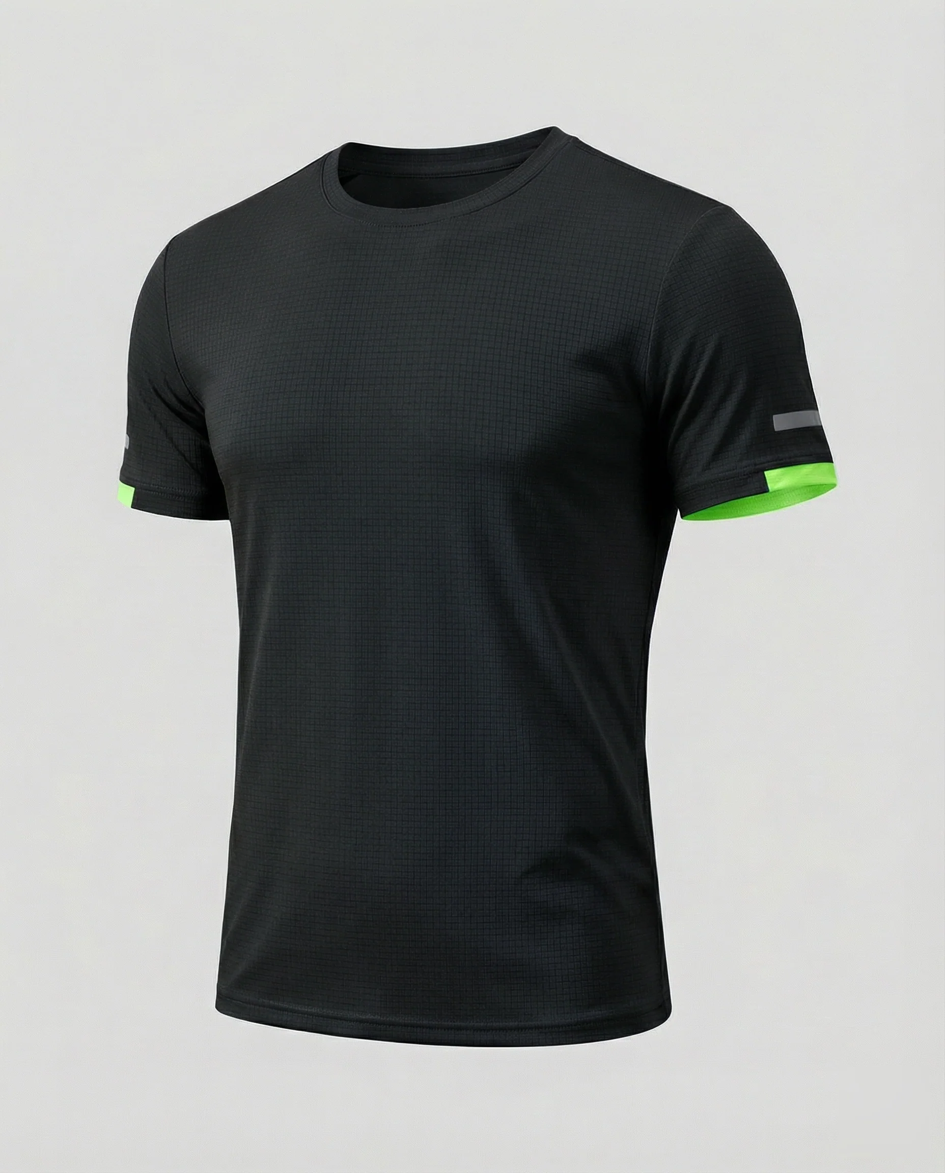 Herren nan athletisches Sportshirt aus strukturierter Mikrofaser mit Rundhalsausschnitt und figurnaher Passform R&B - Image 9