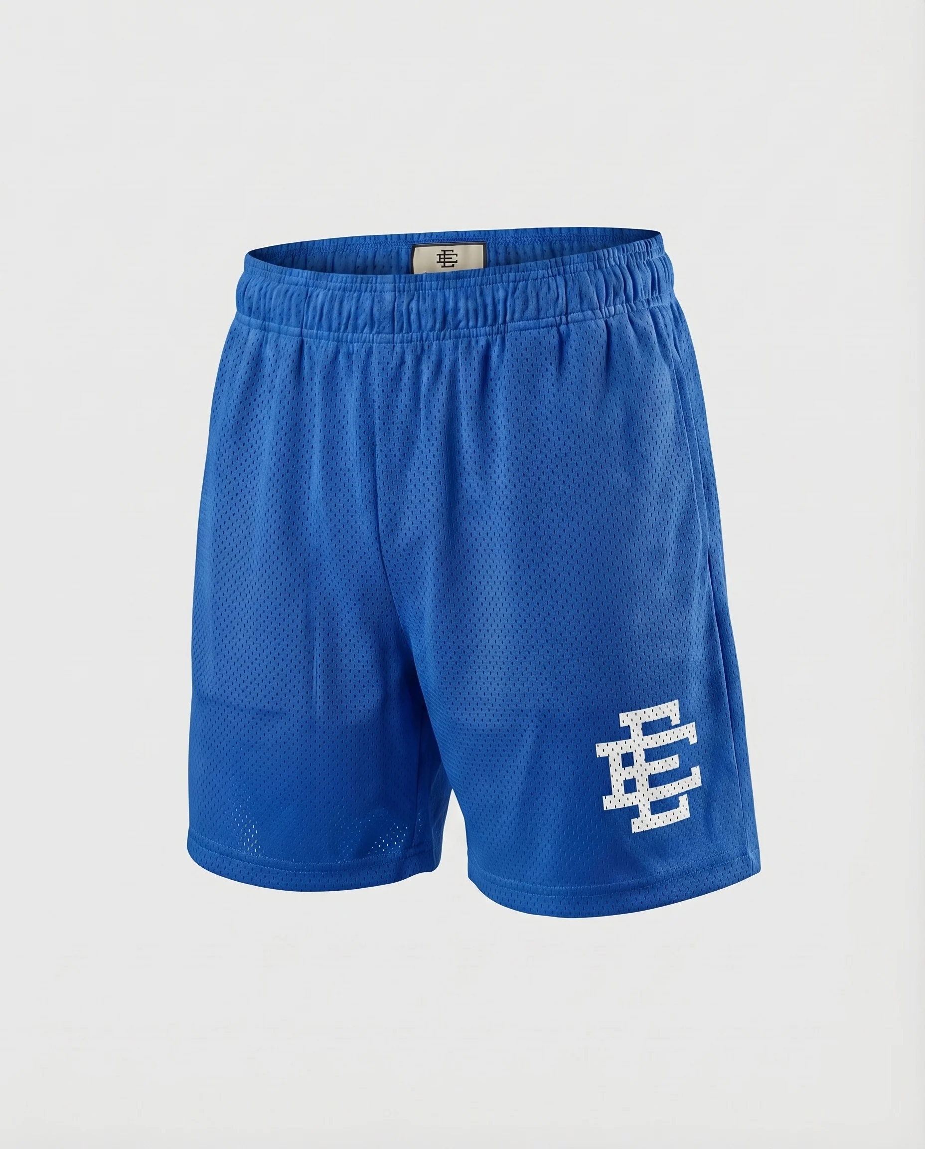 Herren Netz-Trainingshose Kurz Elastikbund Logo-Applikation - Image 8