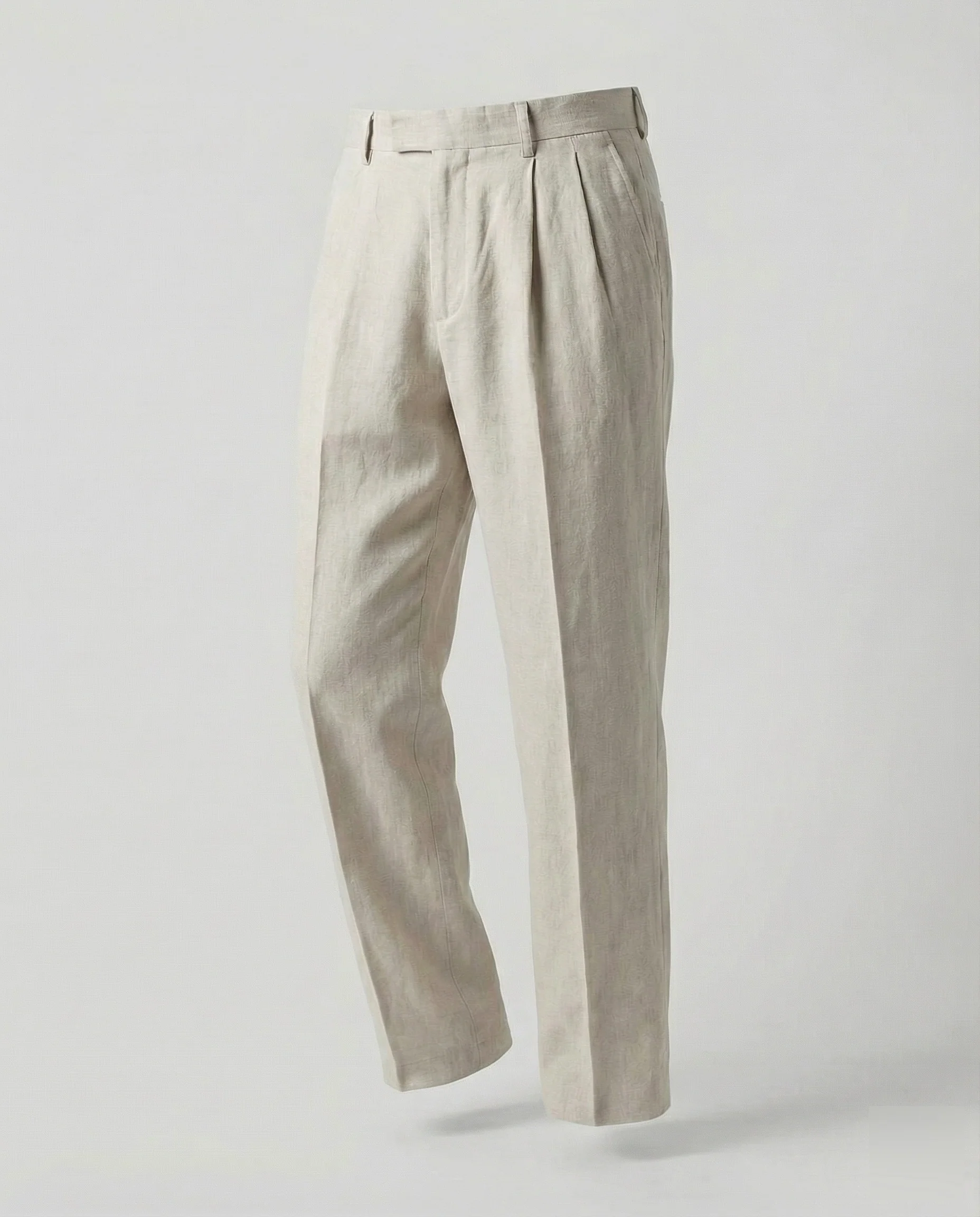 Herren elegante Leinenhose mit Bundfalten - Image 8