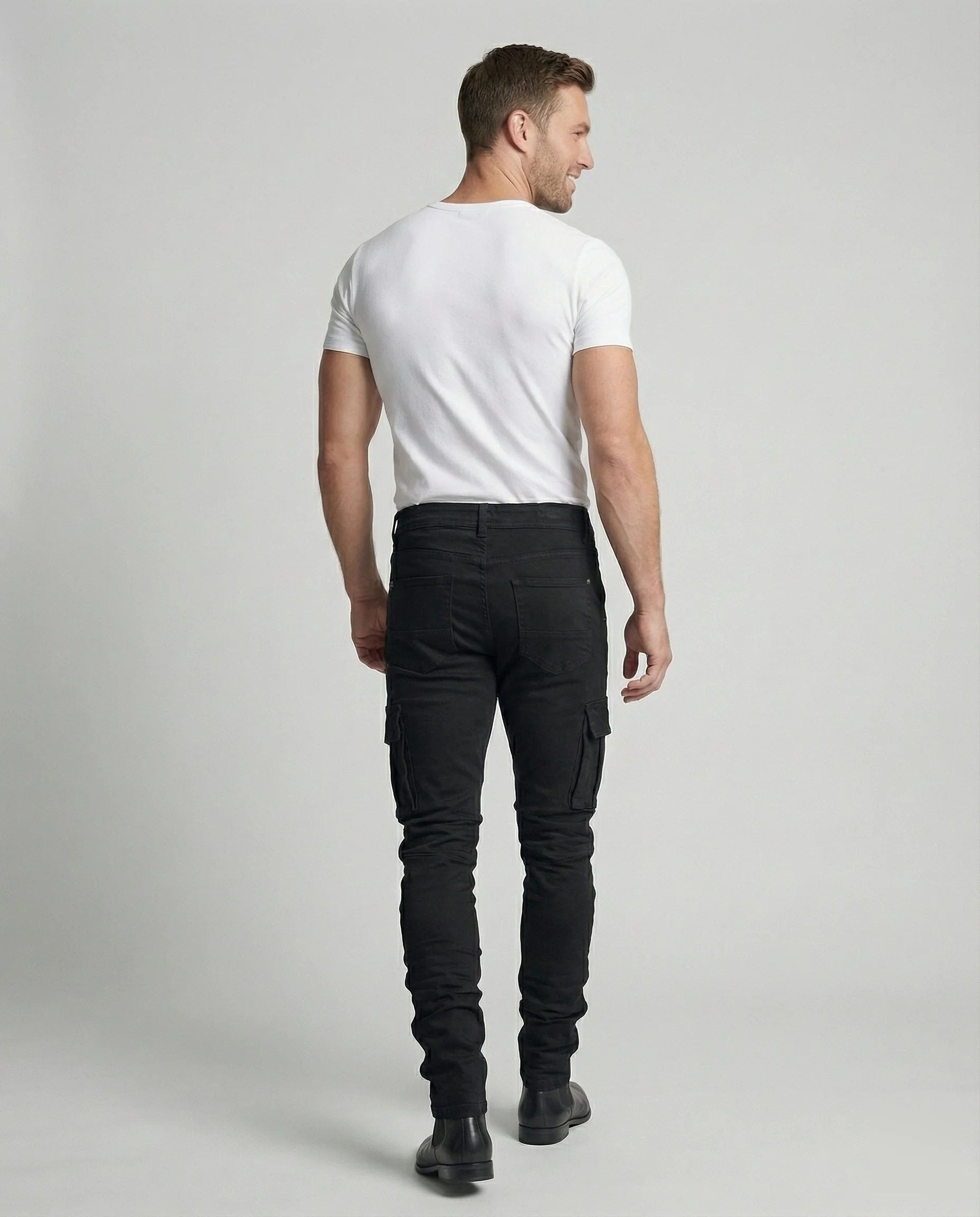 Herren Cargo-Jeans Modern Konisch Knieabnäher - Image 4