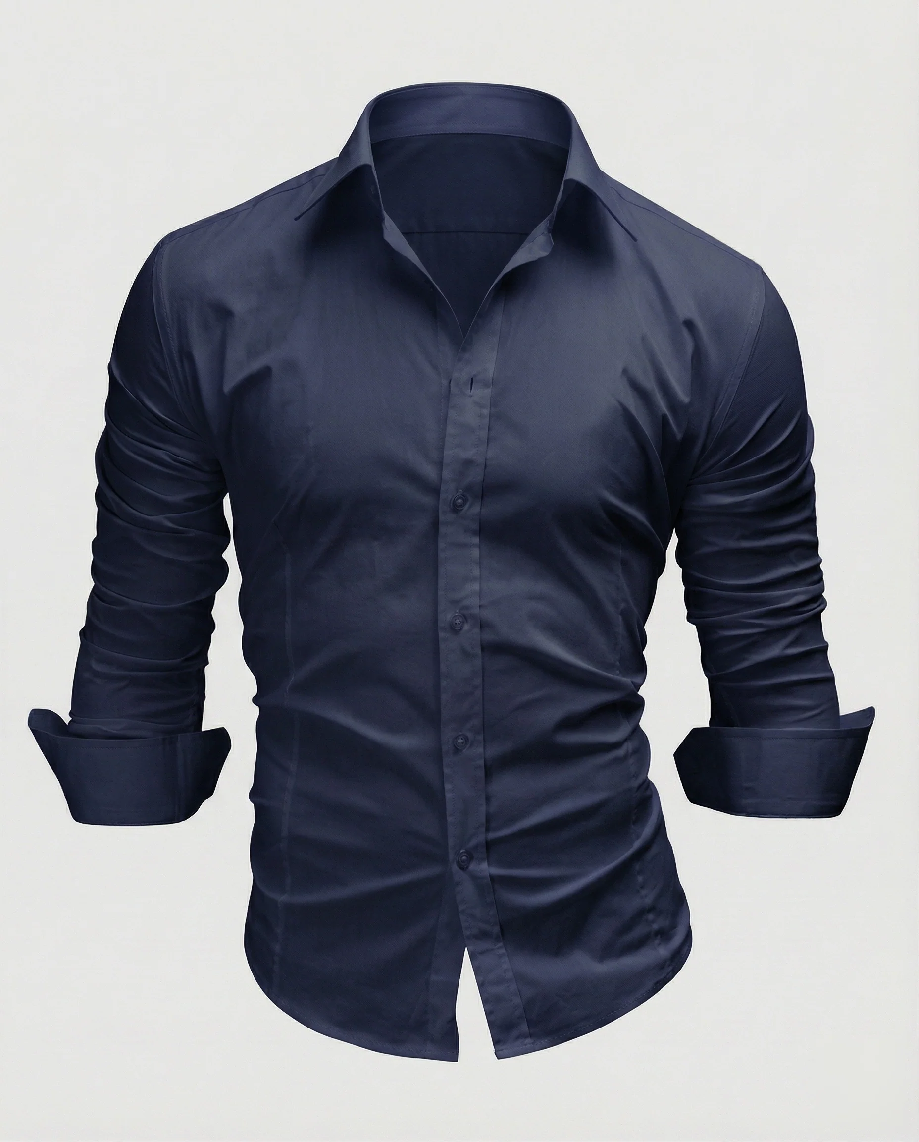 Herren tailliertes Business-Hemd aus Baumwollmix - Image 8