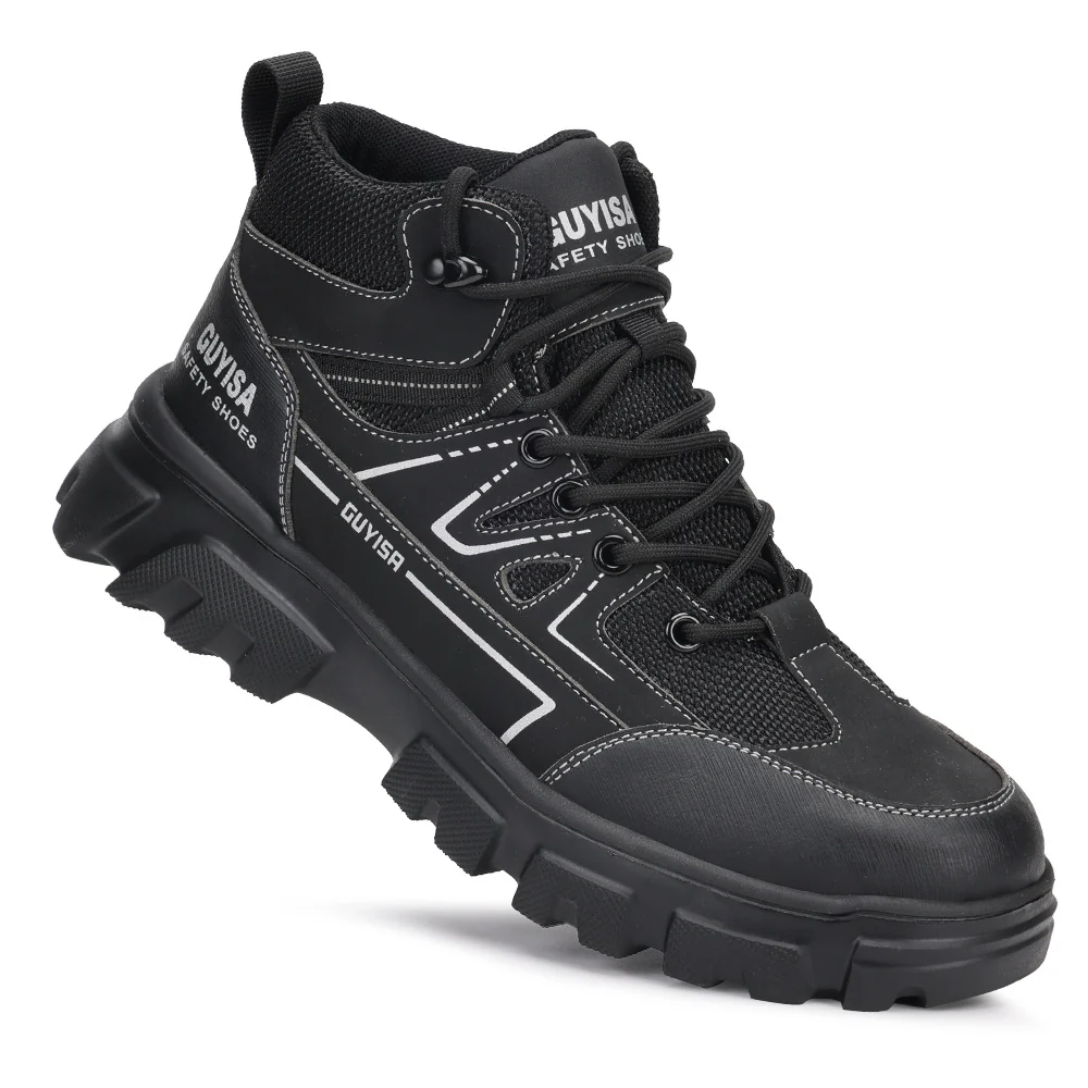 Herren Sicherheitswanderschuhe mit rutschfester Sohle und verstärktem Knöchel R&B - Image 6