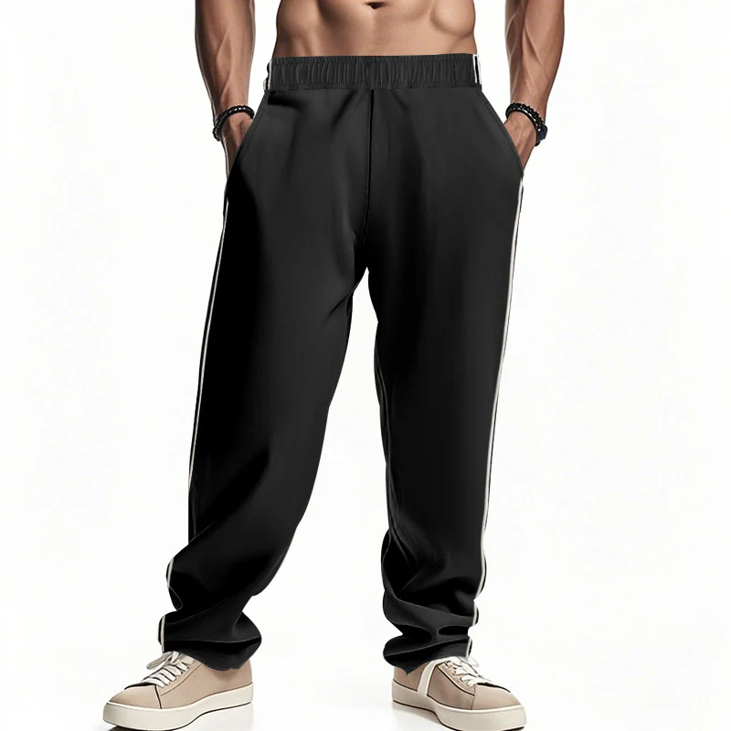 Herren Sportliche Freizeithose mit seitlichen Streifen und elastischem Bund R&B - Image 5