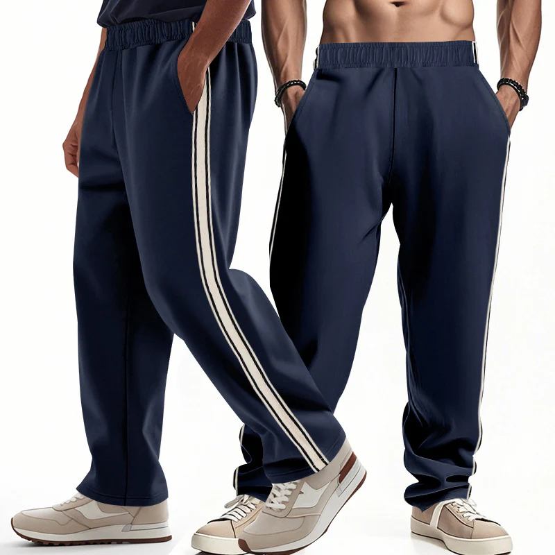 Herren Sportliche Freizeithose mit seitlichen Streifen und elastischem Bund R&B - Image 8