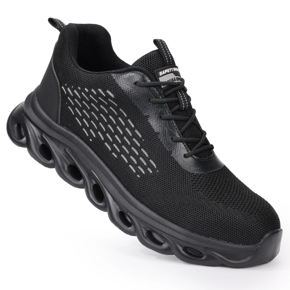 Herren sportliche Lauf- und Trainingsschuhe mit atmungsaktiver Netzoberfläche und dämpfender Sohle R&B