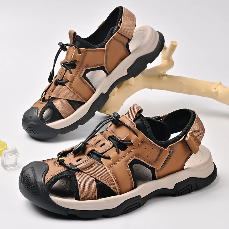 Herren Sportliche Sandalen mit rutschfester Sohle und verstellbarem Riemen R&B