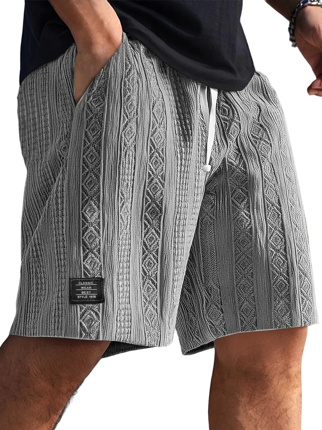 Herren Stilvolle Freizeithosen im lässigen Strickdesign R&B - Image 9