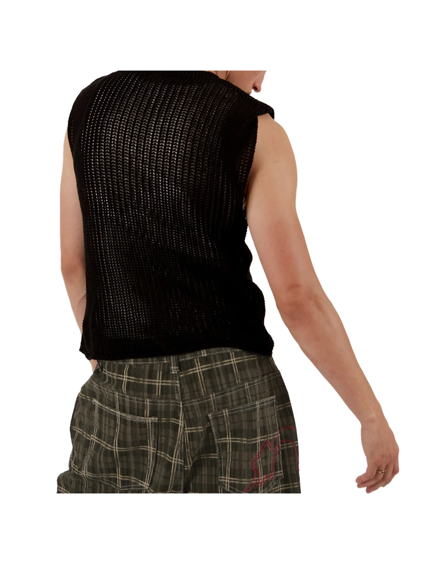 Herren trendiges Netzoberteil mit Sternmuster R&B - Image 4
