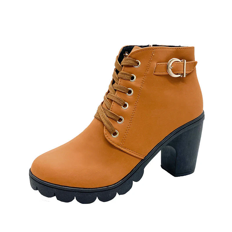 Klassische Stiefel für Damen im Blockabsatz-Design R&B R&B - Image 6