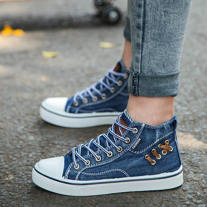 Freizeitschuhe aus Denim mit Schnürung R&B - Image 3