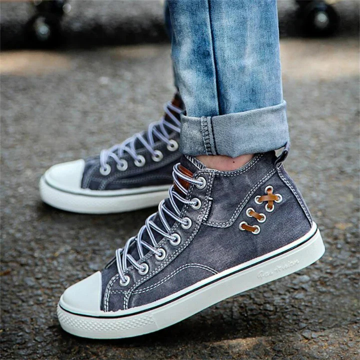 Freizeitschuhe aus Denim mit Schnürung R&B - Image 4
