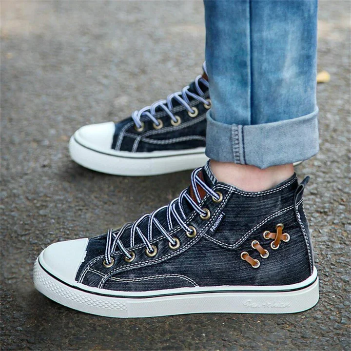 Freizeitschuhe aus Denim mit Schnürung R&B - Image 5