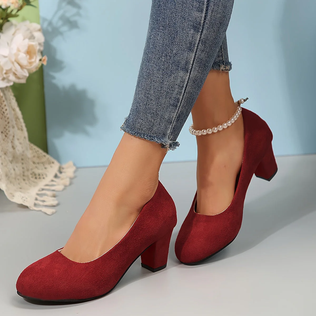 Pumps mit breiter Zehenkappe und stabilem Absatz R&B R&B - Image 8