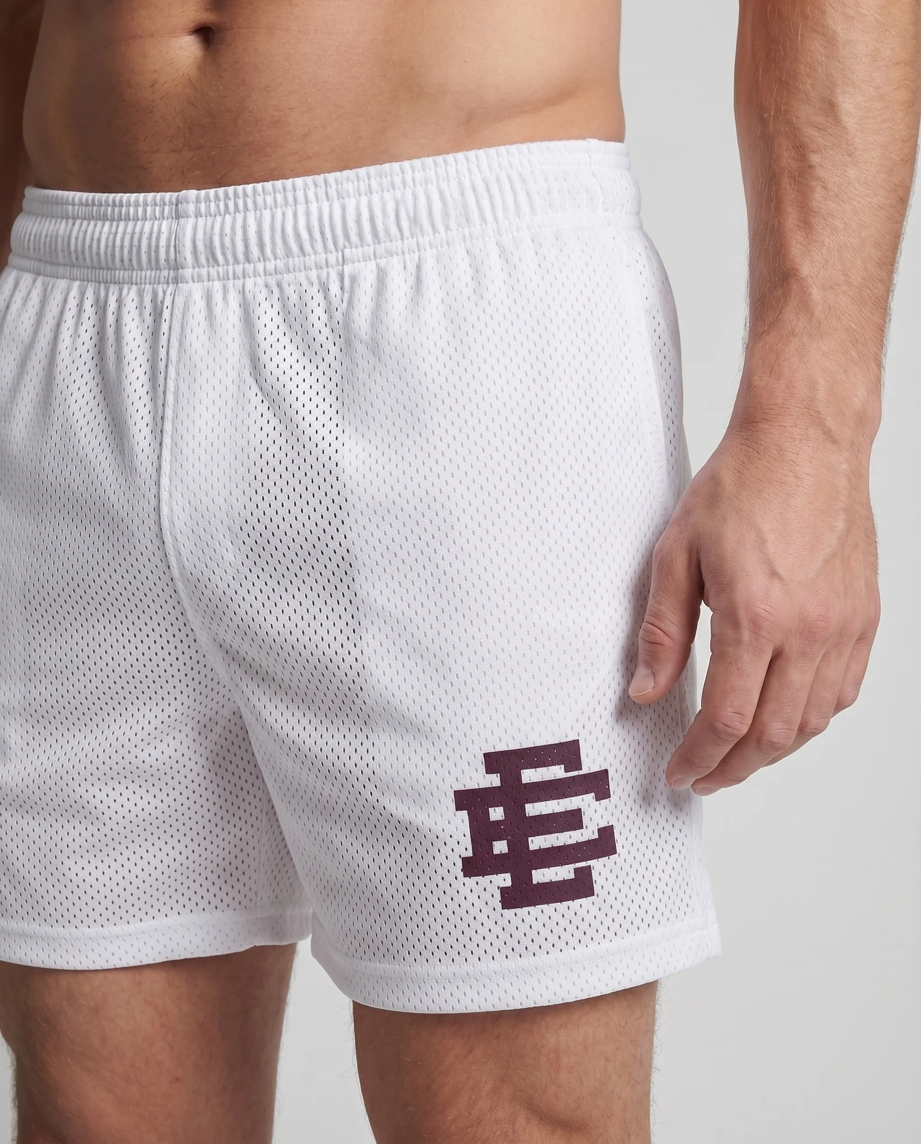 Unisex Trainingsshorts Netzstoff Elastikbund Seitentaschen - Image 3