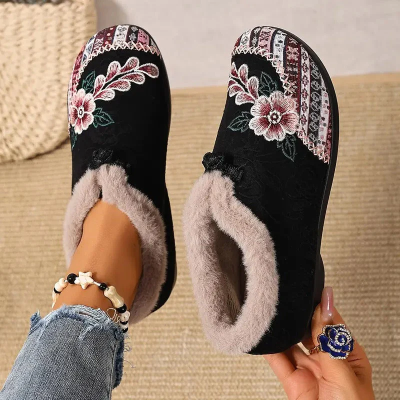 Warme, weiche Schuhe für Damen mit zartem Blumenprint R&B R&B - Image 9